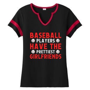 Baseball players have the prettiest girlfriends baseball Ladies Halftime Notch Neck Tee