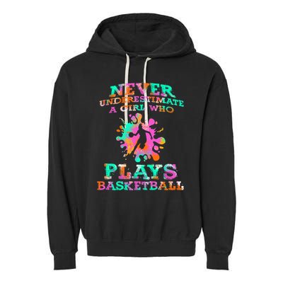 Basketball Player Hoops Streetball Baller Basketball Gift Garment-Dyed Fleece Hoodie