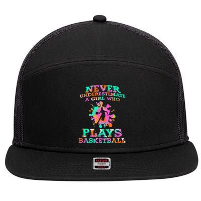 Basketball Player Hoops Streetball Baller Basketball Gift 7 Panel Mesh Trucker Snapback Hat