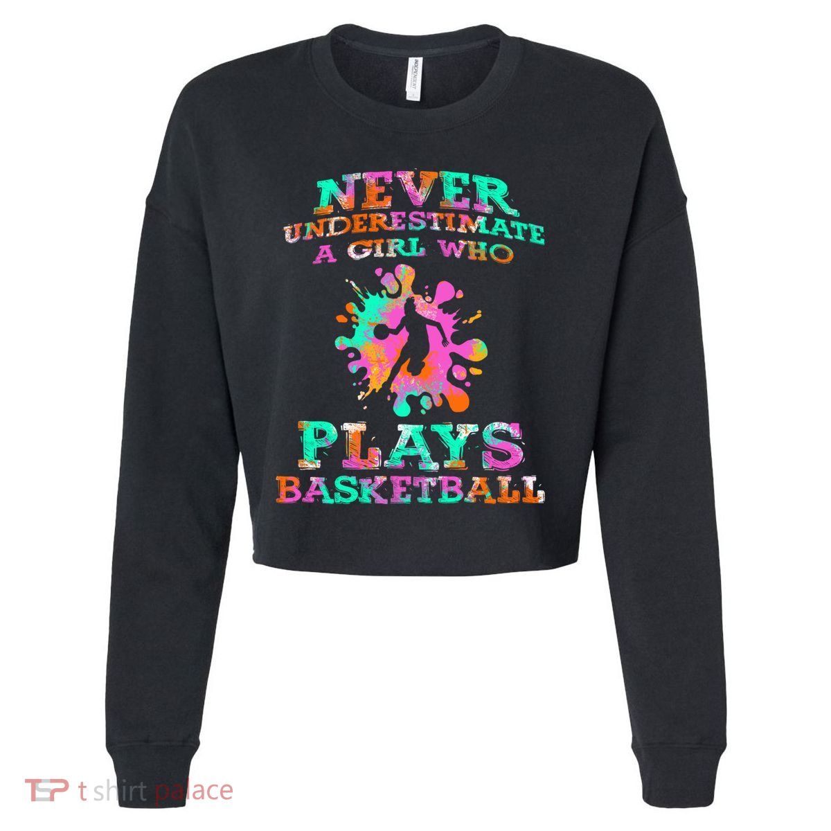 Basketball Player Hoops Streetball Baller Basketball Gift Cropped Pullover Crew