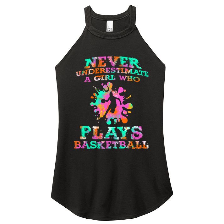 Basketball Player Hoops Streetball Baller Basketball Gift Women's Perfect Tri Rocker Tank