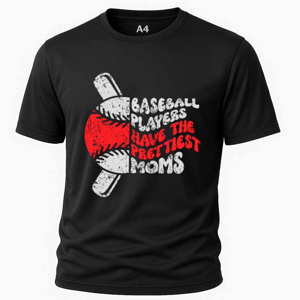 Baseball Players Have The Prettiest Moms Funny Baseball Cooling Performance Crew T-Shirt