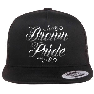 Brown Pride Hispanic Latino American Chicano Mexican Flat Bill Trucker Hat