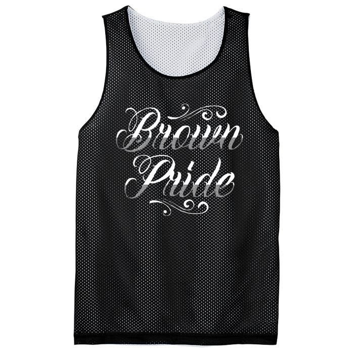 Brown Pride Hispanic Latino American Chicano Mexican Mesh Reversible Basketball Jersey Tank