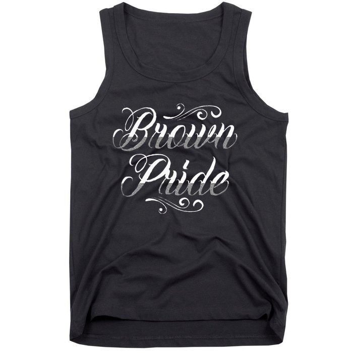 Brown Pride Hispanic Latino American Chicano Mexican Tank Top