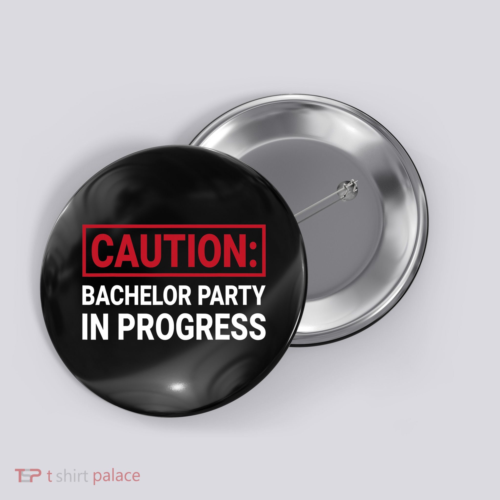 Bachelor Party In Progress Stag Groomsmen Getaway Wedding Button