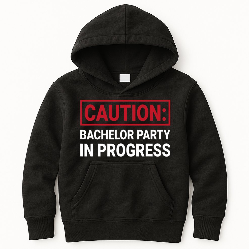 Bachelor Party In Progress Stag Groomsmen Getaway Wedding Kids Hoodie