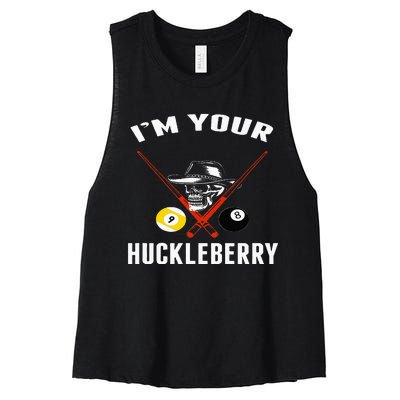 Billiards Pool Im Your Huckleberry Women's Racerback Cropped Tank