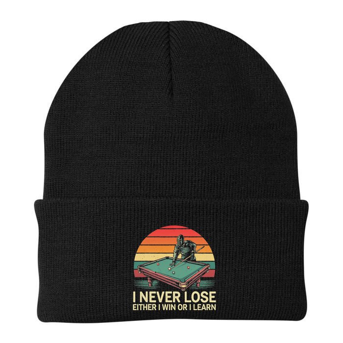 Billiard Pool I Never Lose Either Win Or I Learn Knit Cap Winter Beanie
