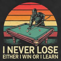 Billiard Pool I Never Lose Either Win Or I Learn Knit Cap Winter Beanie