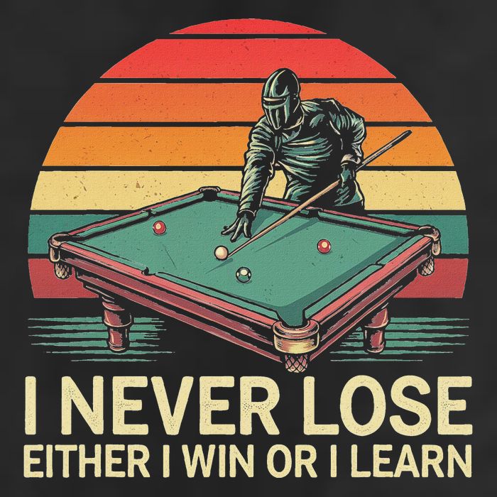 Billiard Pool I Never Lose Either Win Or I Learn Knit Cap Winter Beanie