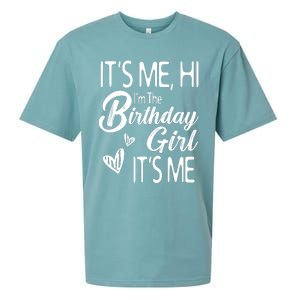 Birthday Party Its Me Hi Im The Birthday Girl Its Me Sueded Cloud Jersey T-Shirt