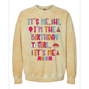 Birthday Party Its Me Hi Im The Birthday Girl Its Me Colorblast Crewneck Sweatshirt