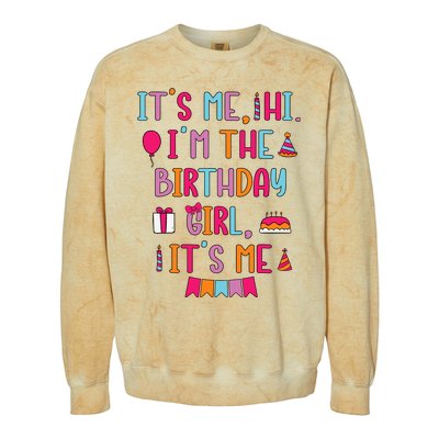 Birthday Party Its Me Hi Im The Birthday Girl Its Me Colorblast Crewneck Sweatshirt