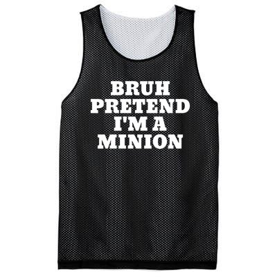 Bruh Pretend IM A Minion Matching Costume Halloween Funny Mesh Reversible Basketball Jersey Tank