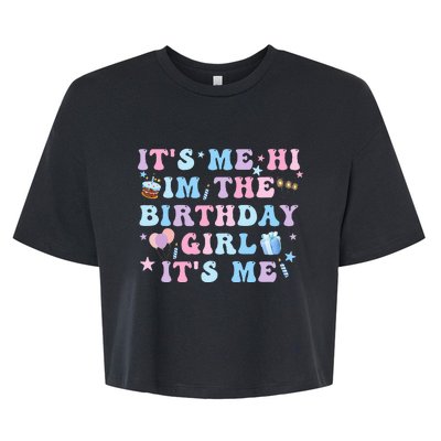 Birthday Party Its Me Hi Im The Birthday Its Me Bella+Canvas Jersey Crop Tee