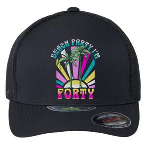 Beach Party I’M Forty Retro Sun Beach Flexfit Unipanel Trucker Cap