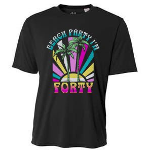 Beach Party I’M Forty Retro Sun Beach Cooling Performance Crew T-Shirt