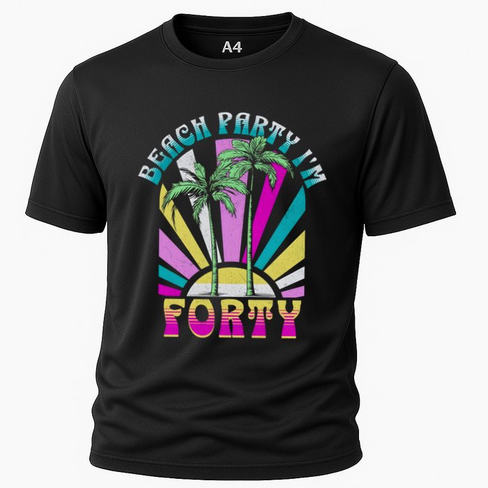 Beach Party I’M Forty Retro Sun Beach Cooling Performance Crew T-Shirt