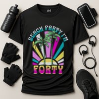 Beach Party I’M Forty Retro Sun Beach Cooling Performance Crew T-Shirt