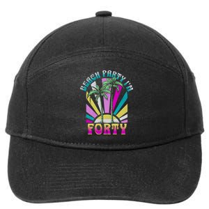 Beach Party I’M Forty Retro Sun Beach 7-Panel Snapback Hat