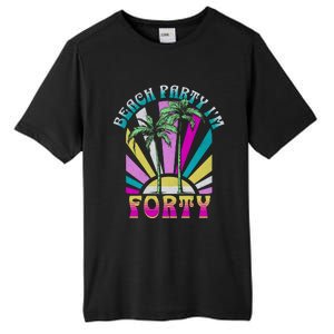 Beach Party I’M Forty Retro Sun Beach Tall Fusion ChromaSoft Performance T-Shirt