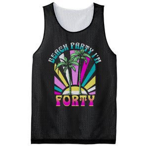 Beach Party I’M Forty Retro Sun Beach Mesh Reversible Basketball Jersey Tank