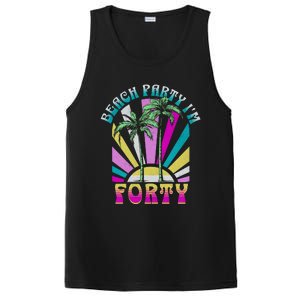 Beach Party I’M Forty Retro Sun Beach PosiCharge Competitor Tank