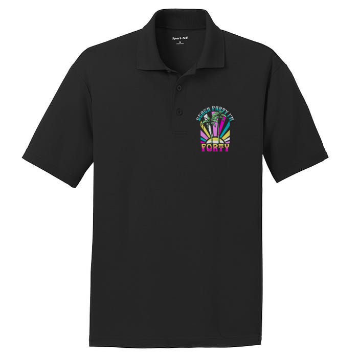 Beach Party I’M Forty Retro Sun Beach PosiCharge RacerMesh Polo