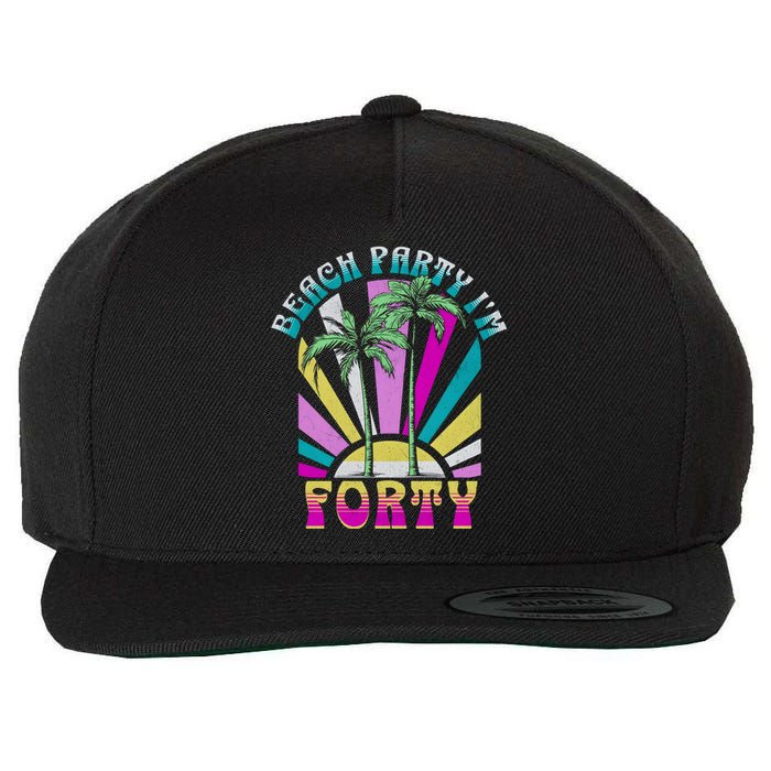 Beach Party I’M Forty Retro Sun Beach Wool Snapback Cap