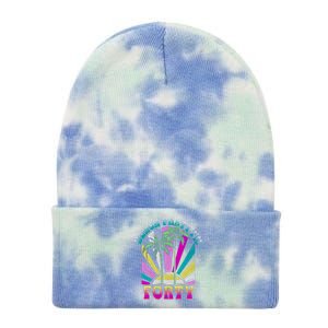 Beach Party I’M Forty Retro Sun Beach Tie Dye 12in Knit Beanie