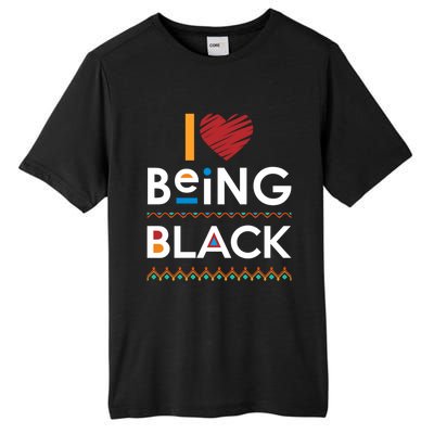 Black Power I Love Being Black Gift Tall Fusion ChromaSoft Performance T-Shirt