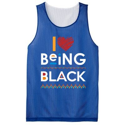 Black Power I Love Being Black Gift Mesh Reversible Basketball Jersey Tank