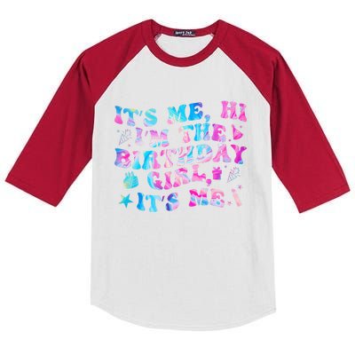 Birthday Party Its Me Hi Im The Birthday Girl Its Me  Kids Colorblock Raglan Jersey