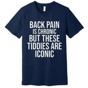 Back Pain Is Chronic But These Tiddies Are Iconic Funny Premium T-Shirt