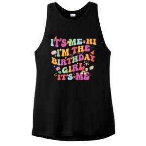 Birthday Party Its Me Hi Im The Birthday Girl Its Me Ladies PosiCharge Tri-Blend Wicking Tank