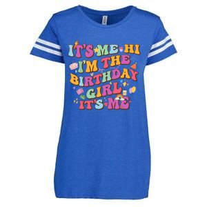 Birthday Party Its Me Hi Im The Birthday Girl Its Me Enza Ladies Jersey Football T-Shirt