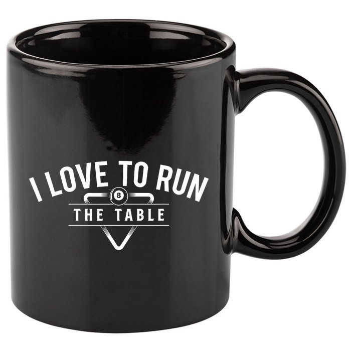 Billiard Player I Love To Run The Table 8 Ball Pool Lover Gift 11oz C Handle Ceramic Mug