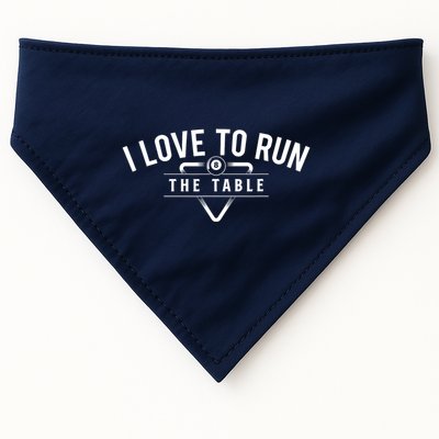 Billiard Player I Love To Run The Table 8 Ball Pool Lover Gift USA-Made Doggie Bandana