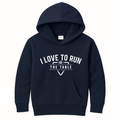 Billiard Player I Love To Run The Table 8 Ball Pool Lover Gift Kids Hoodie