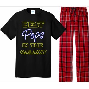 Best Pops In The Galaxy Grandfather American Grandpa Gift Pajama Set