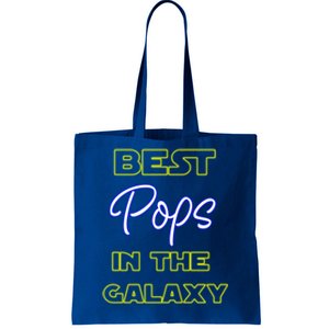 Best Pops In The Galaxy Grandfather American Grandpa Gift Tote Bag