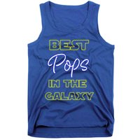 Best Pops In The Galaxy Grandfather American Grandpa Gift Tank Top