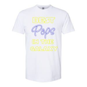 Best Pops In The Galaxy Grandfather American Grandpa Gift Softstyle CVC T-Shirt