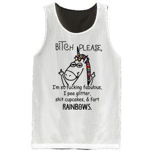 Bitch Please Im So Fucking Fabulous Funny Cool Unicorn Mesh Reversible Basketball Jersey Tank