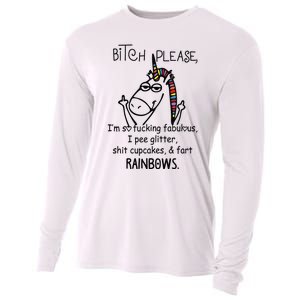 Bitch Please Im So Fucking Fabulous Funny Cool Unicorn Cooling Performance Long Sleeve Crew