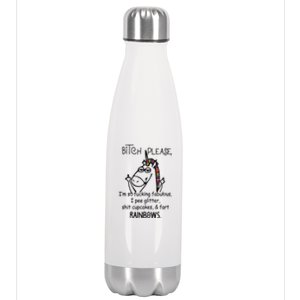 Bitch Please Im So Fucking Fabulous Funny Cool Unicorn Stainless Steel Insulated Water Bottle