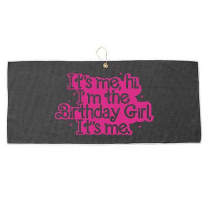 Birthday Party Its Me Hi Im The Birthday Its Me Large Microfiber Waffle Golf Towel