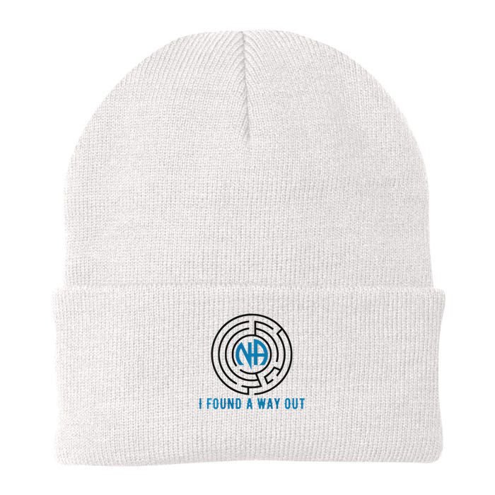 Back Print I Found A Way Out Maze Na Narcotics Anonymous Knit Cap Winter Beanie