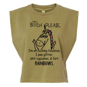 Bitch Please IM So Fucking Fabulous Funny Unicorn Garment-Dyed Women's Muscle Tee